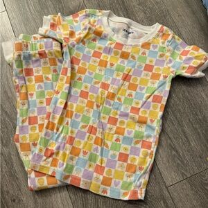 Old Navy Red and Pink Pajama Sets with Playful Design